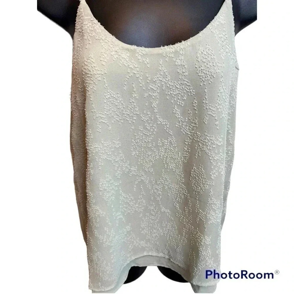 MI Ami from Francesca's beautiful seafoam green layered chiffon tank top. - Picture 2 of 9